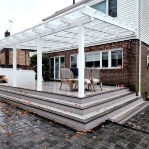 Deck with covered pergola